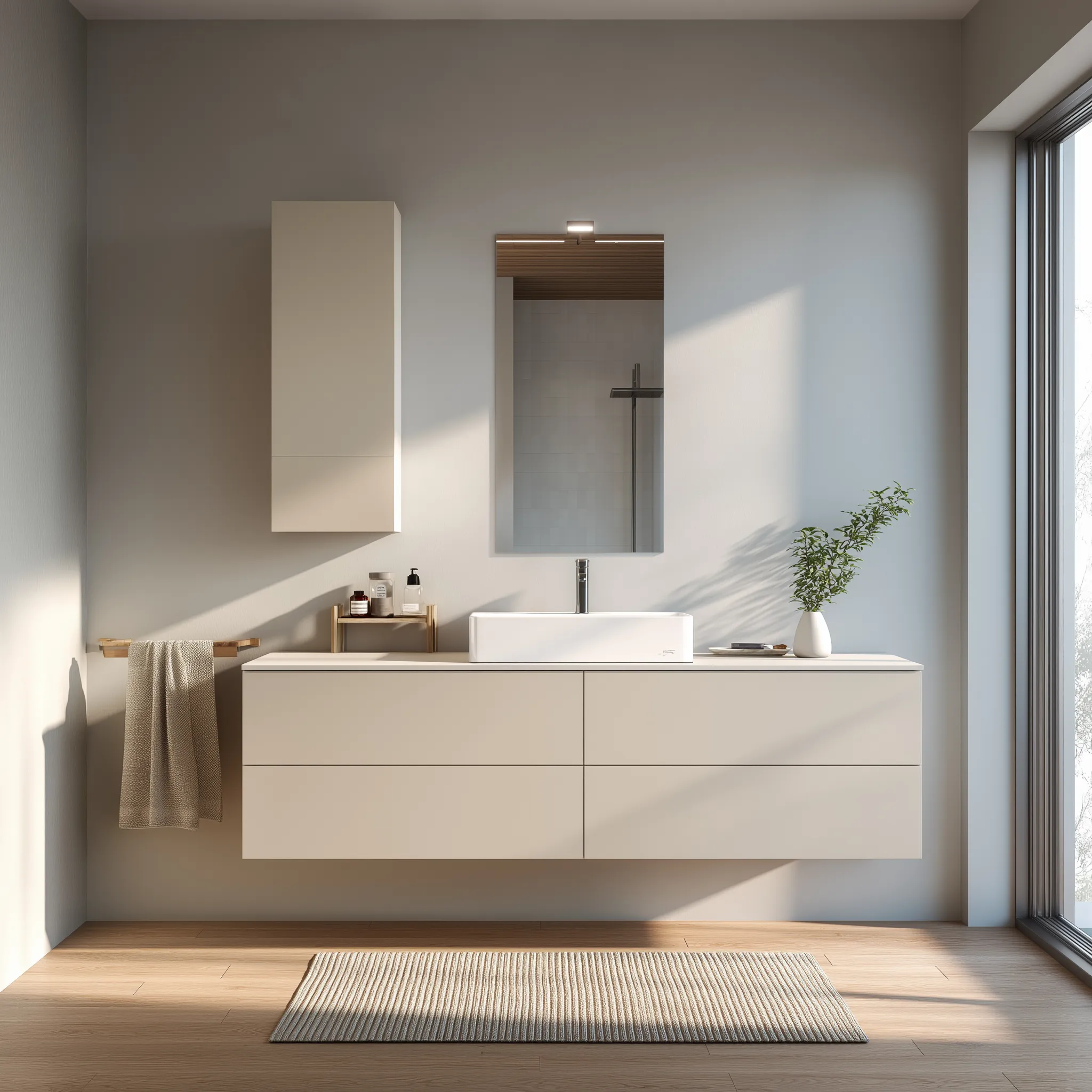 Integrated Storage & Floating Vanities – Free Up Floor Space