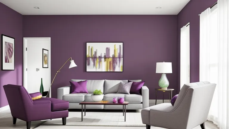 Rich Plum Accent Wall