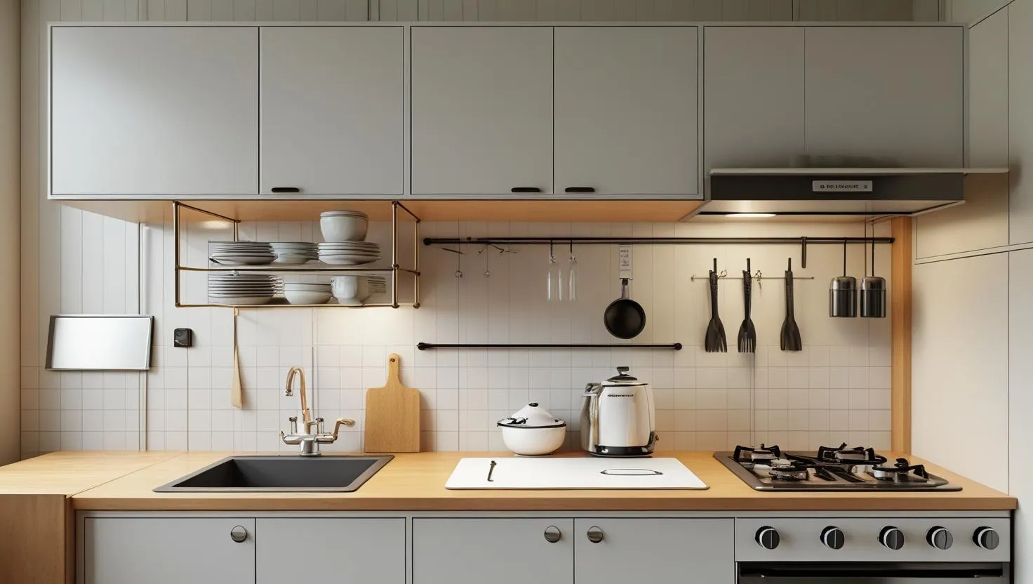 調理家電をすっきり収納したいです