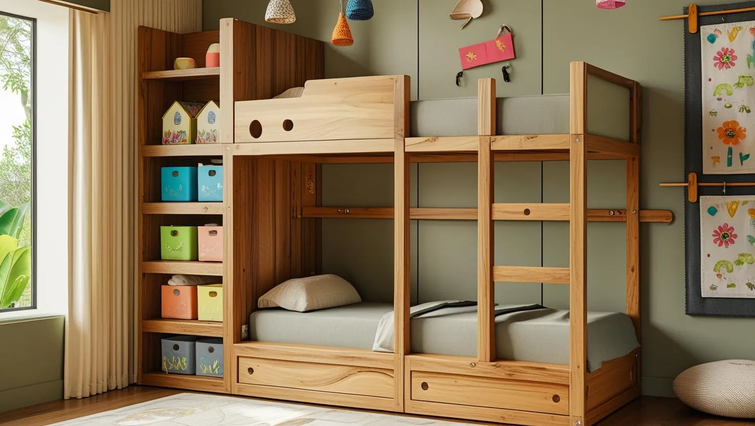 4. Convertible Bunk Beds for Growth: