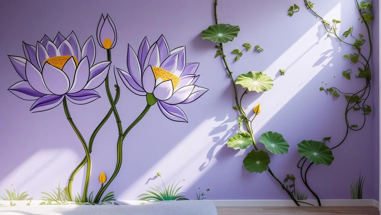 1. Mix Botanical Wall Murals and Hand Block Prints