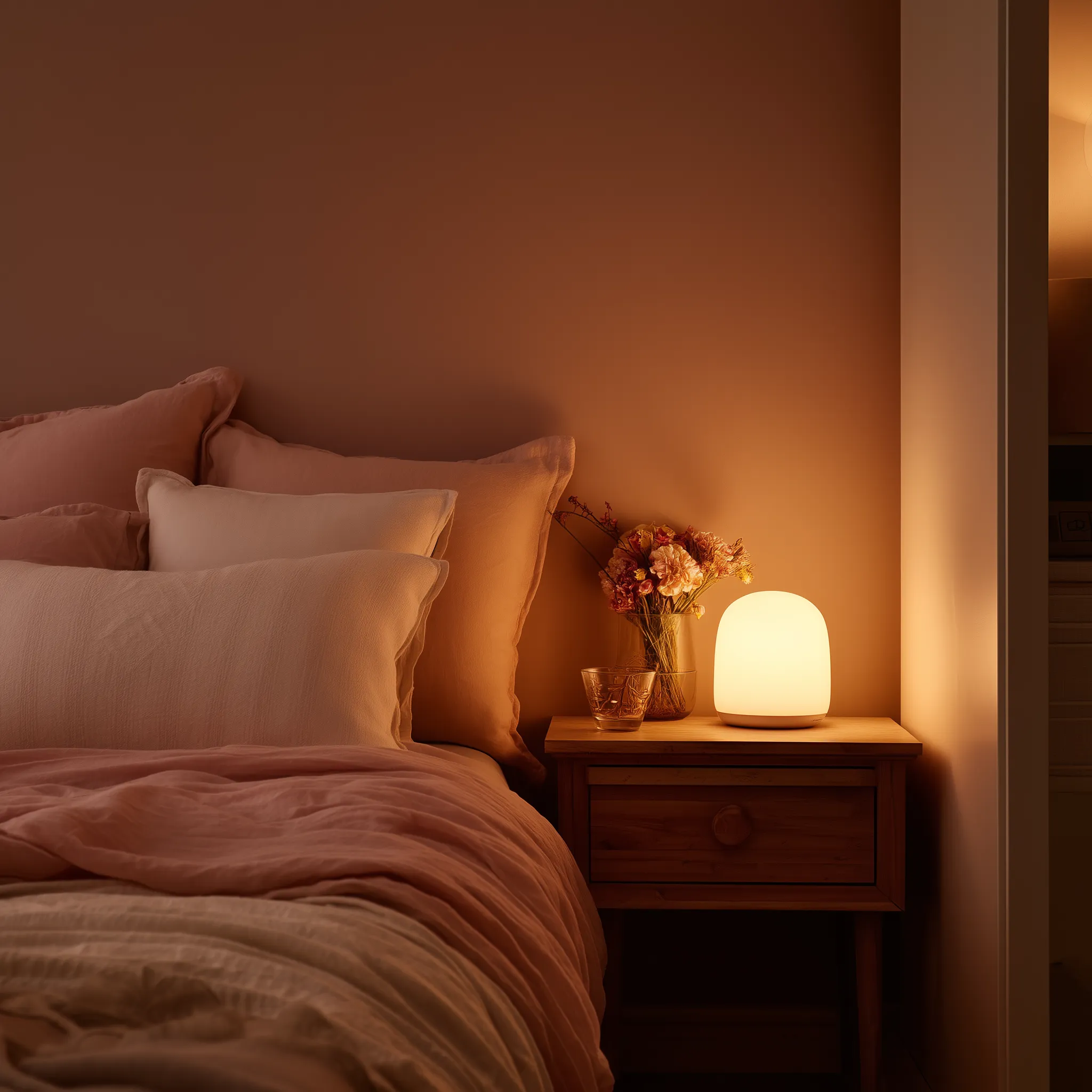Setting the Mood: Layered Lighting in Pink Bedrooms