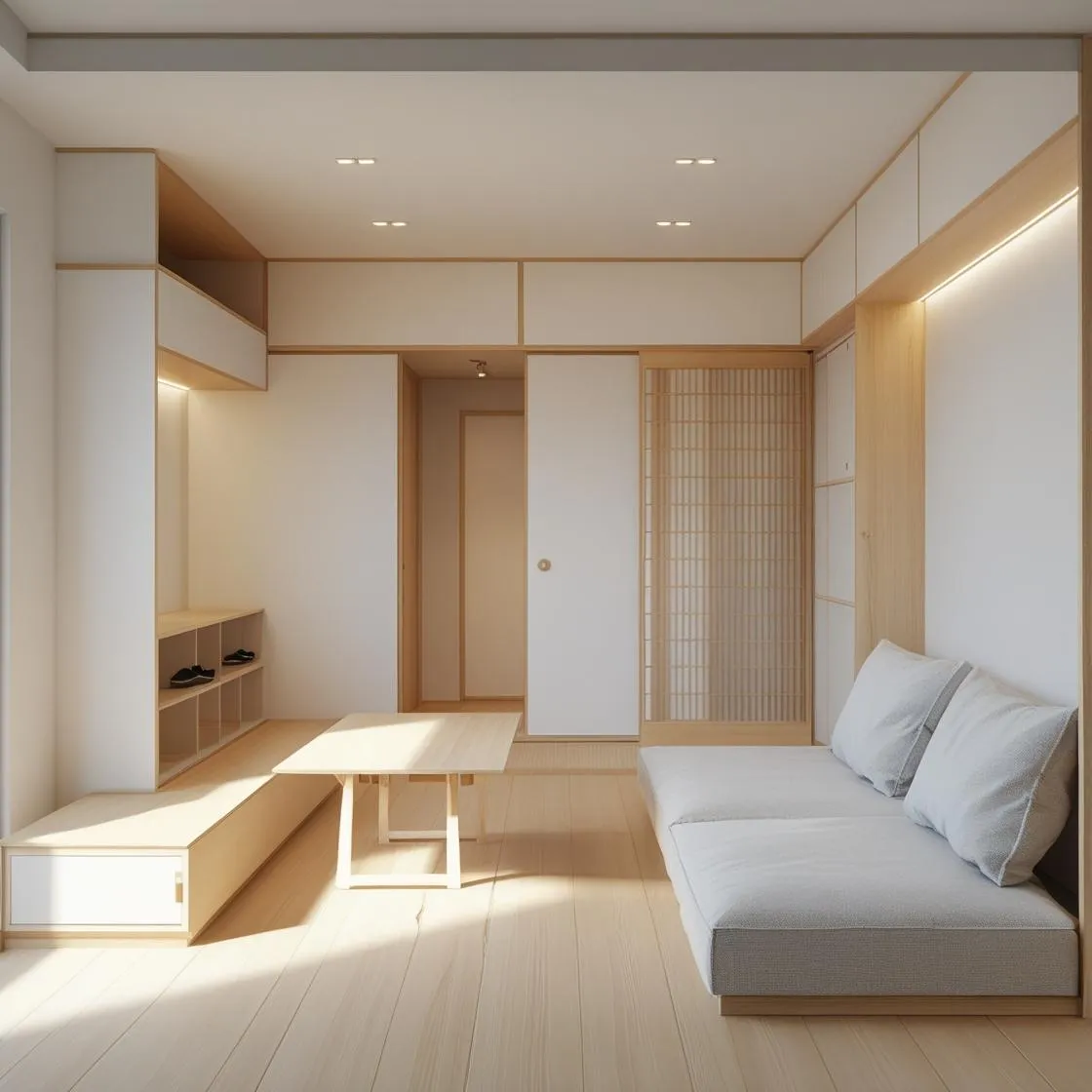 一人暮らし向け和モダン極小空間