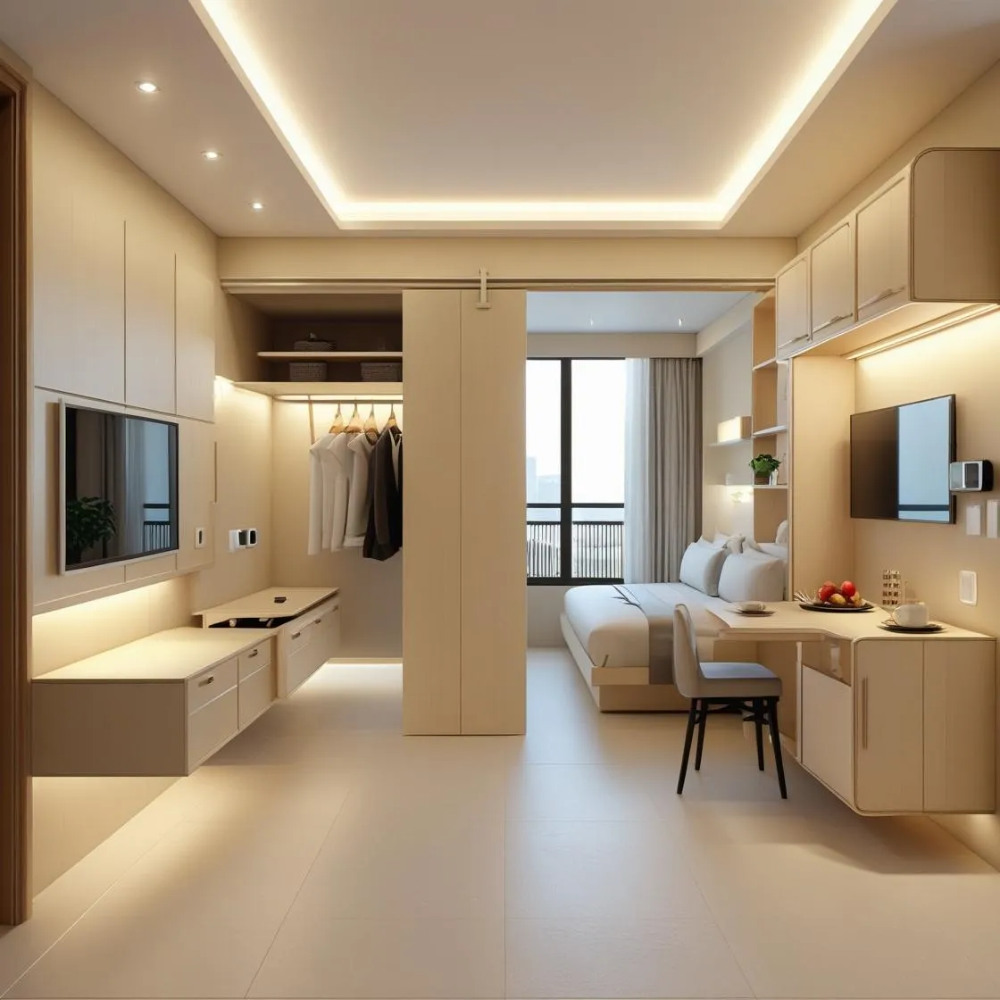 二拠点生活派のミニマルホテル風