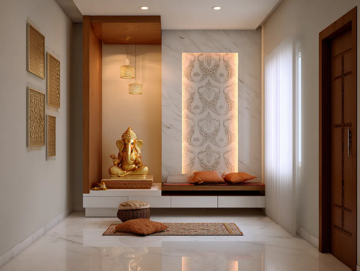 Budget-Friendly Pooja Room Designs for Small Flats: Affordable Sacred Spaces