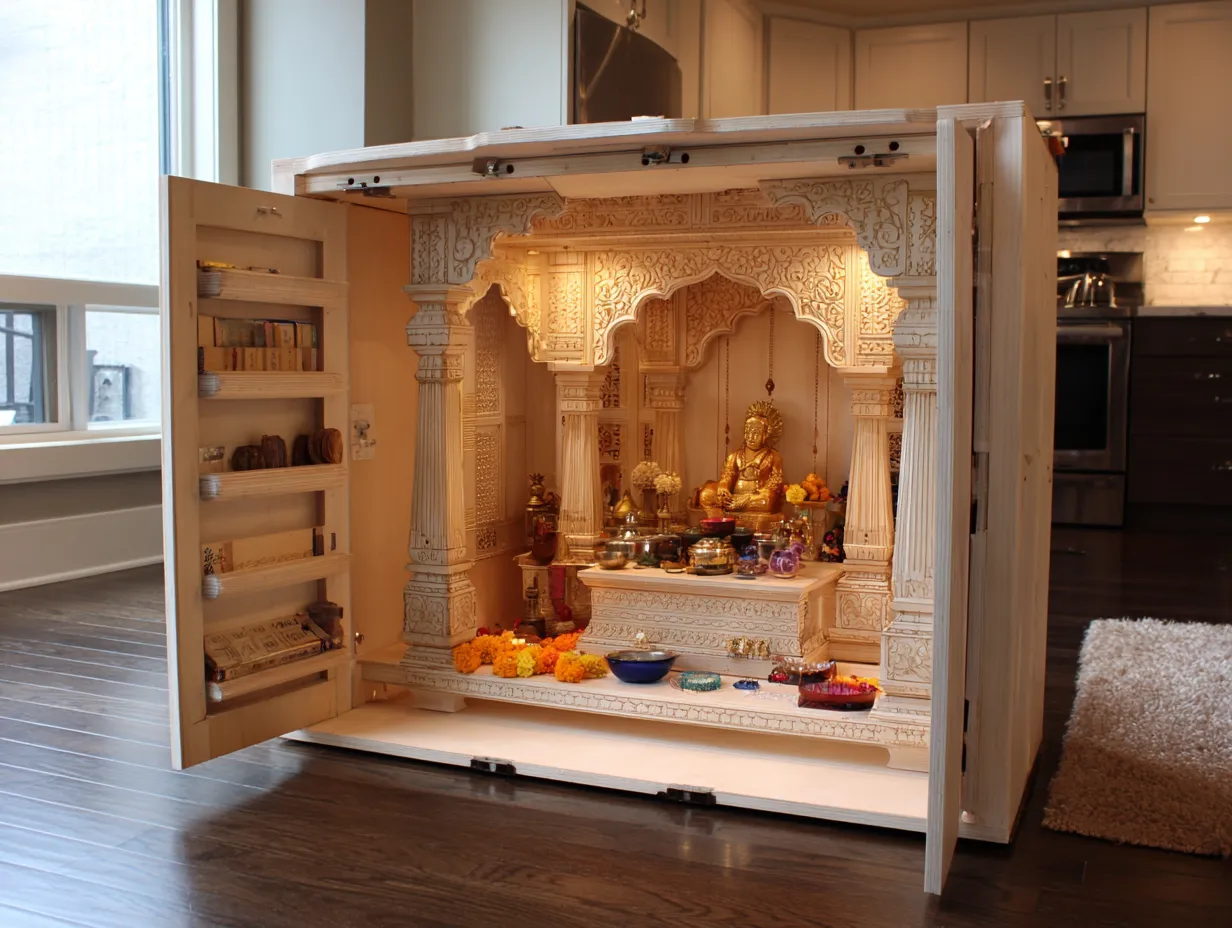 The Solution: Portable Folding Pooja Unit