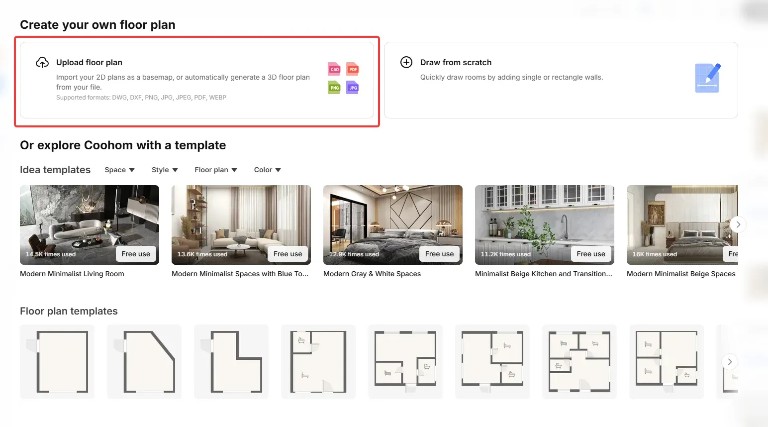 Option 1: Upload an Existing Floor Plan (Best for CAD drawings)