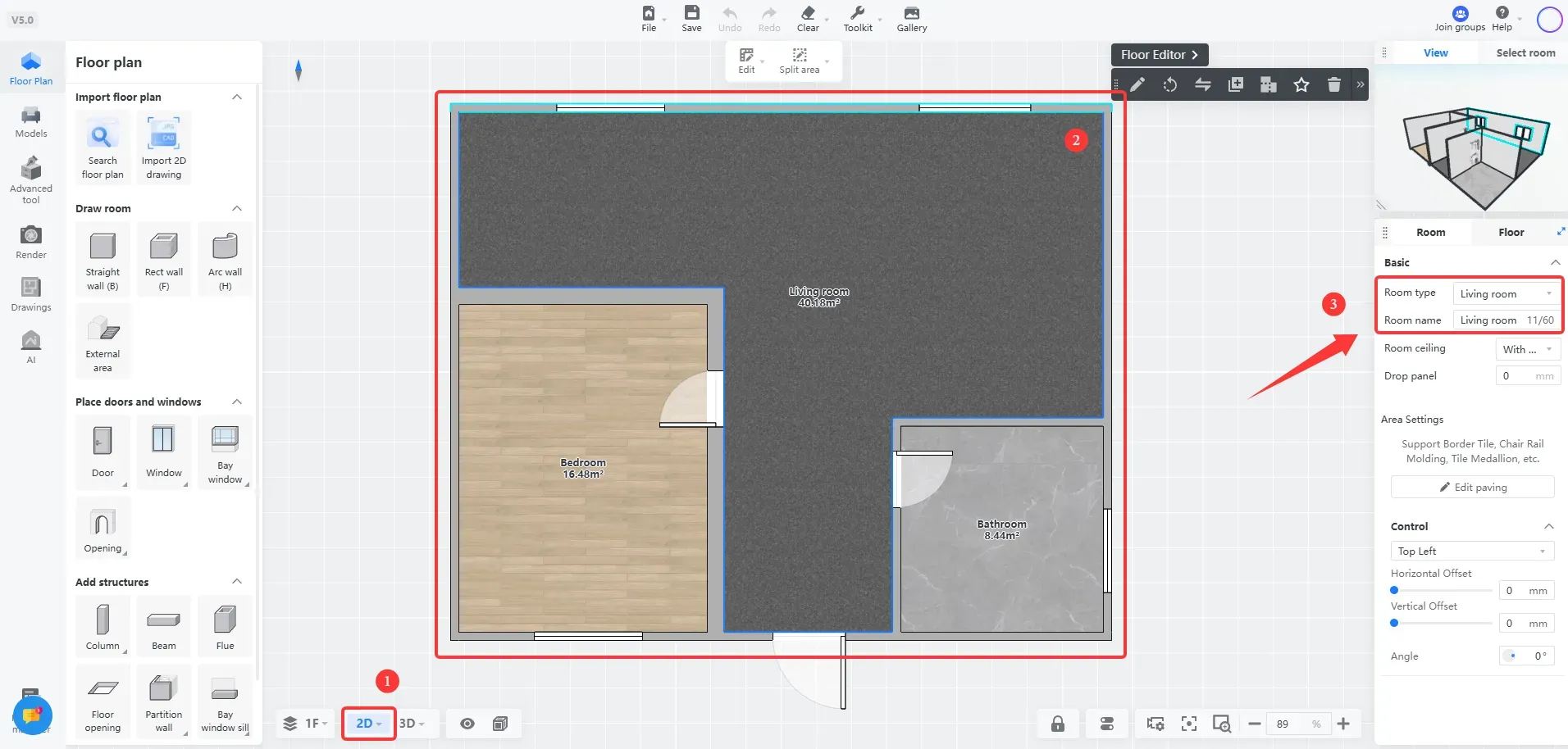 Step 4. Name the Rooms