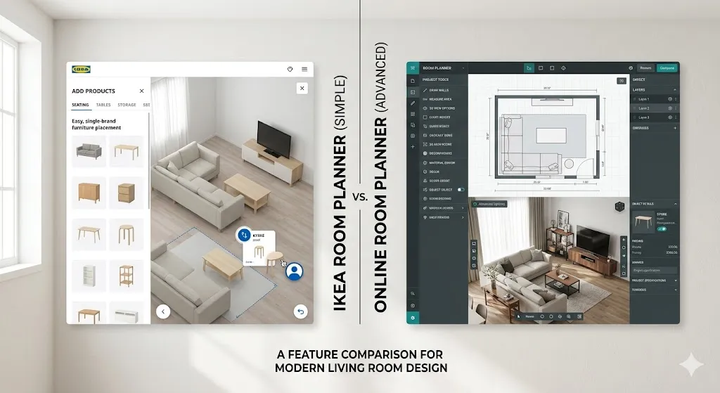 IKEA Room Planner vs Coohom Online Room Planner