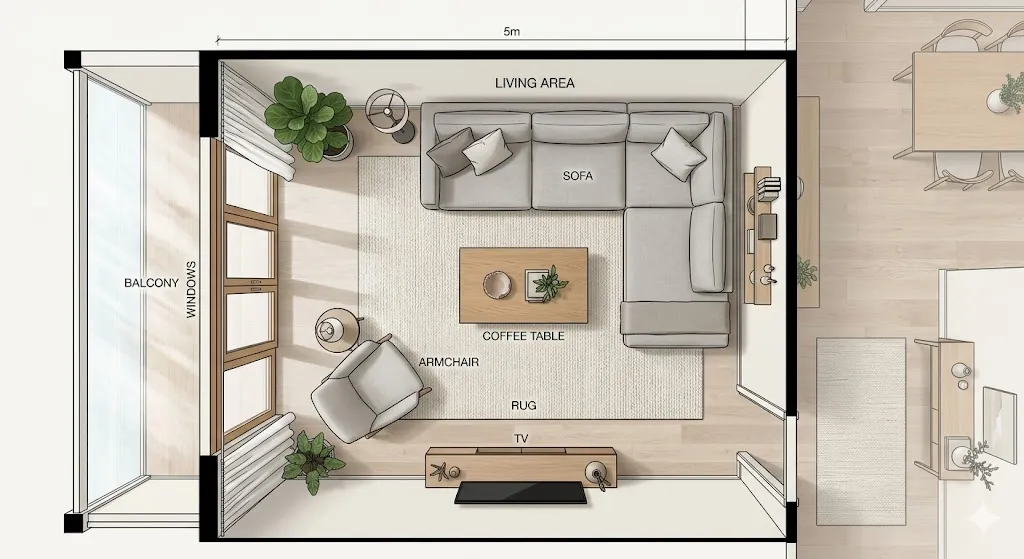 How to Plan a Living Room Layout Online