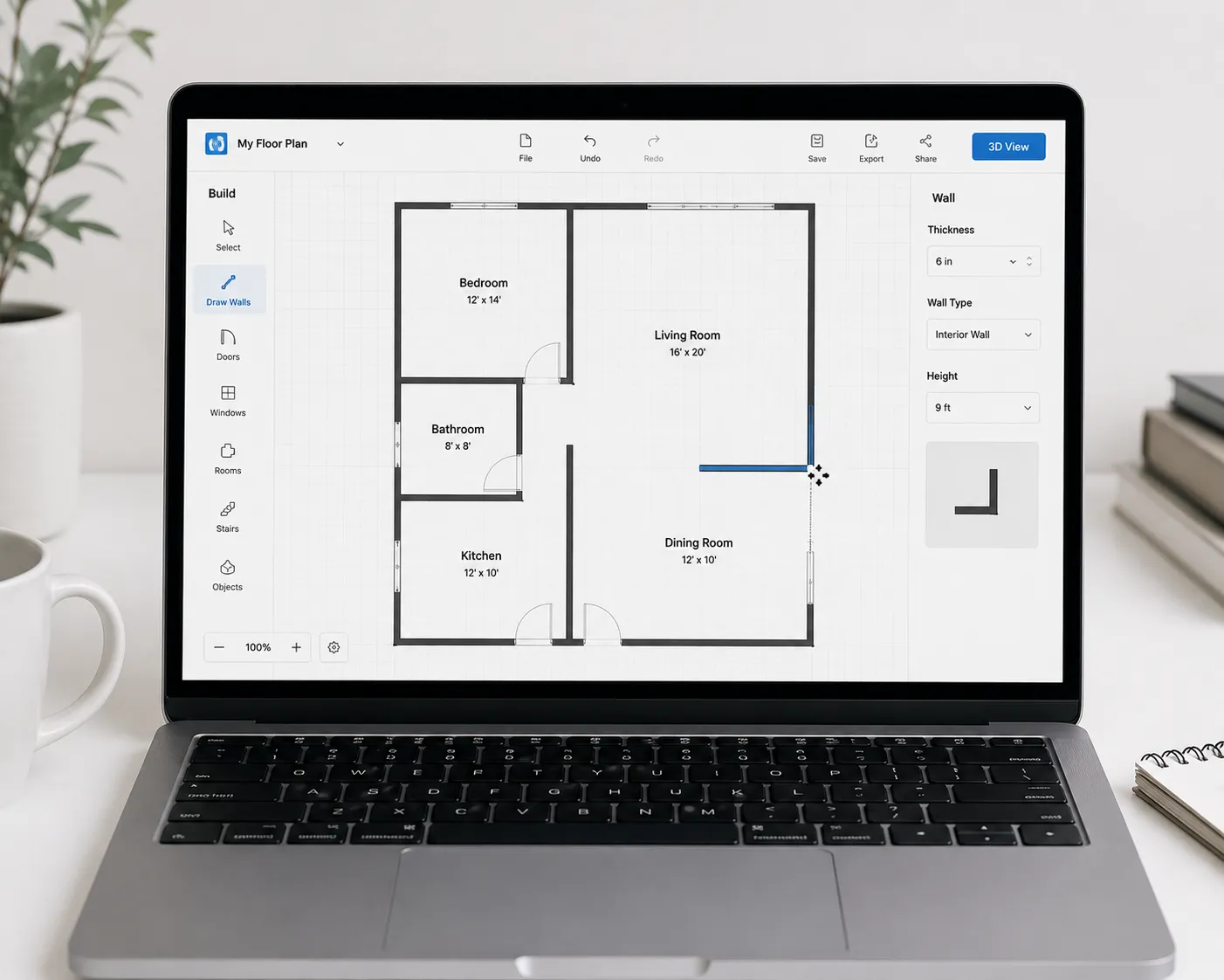 Step 2: Sign Up and Open the Floor Plan Editor