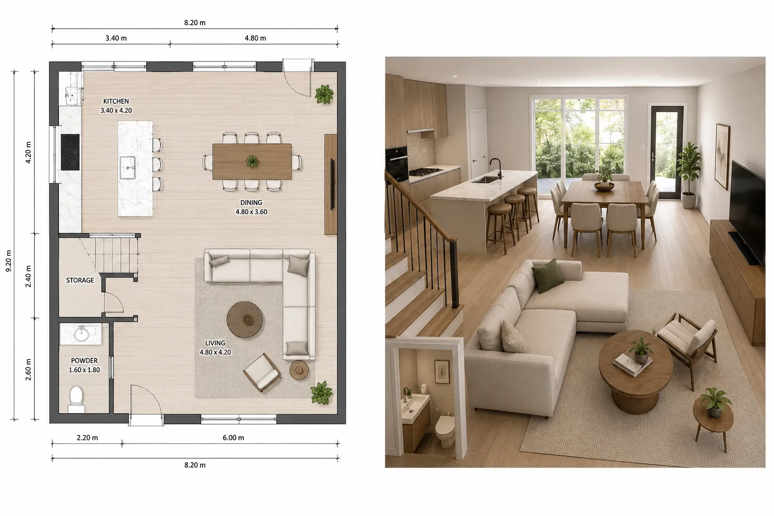 Do clients need an account to view a shared room plan?